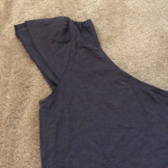Great Cond Gray Express One Shoulder Top. Size XS - Picture 4 of 5